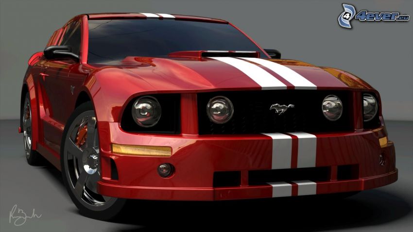 Ford Mustang, front grille, tuning