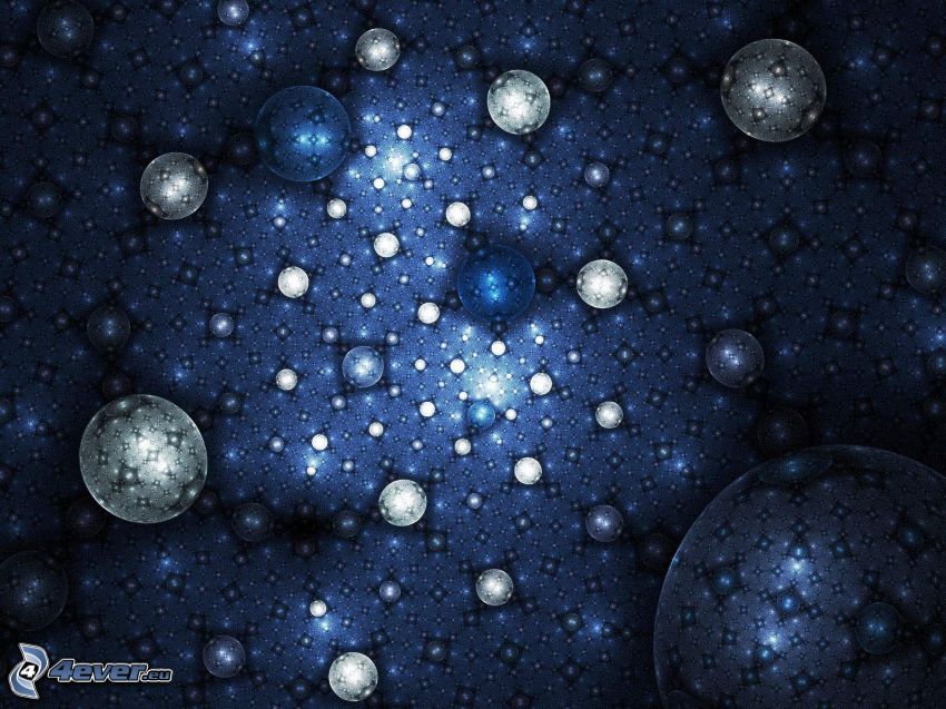 abstract balls, mosaic, fractal