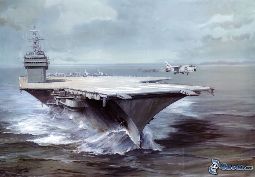aircraft carrier, aircraft