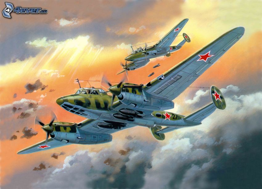 airplanes, World War II, bombing