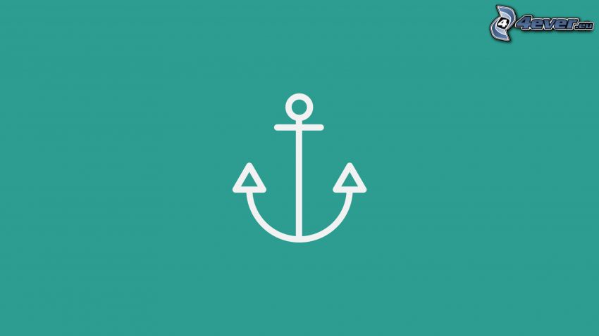 anchor, blue background