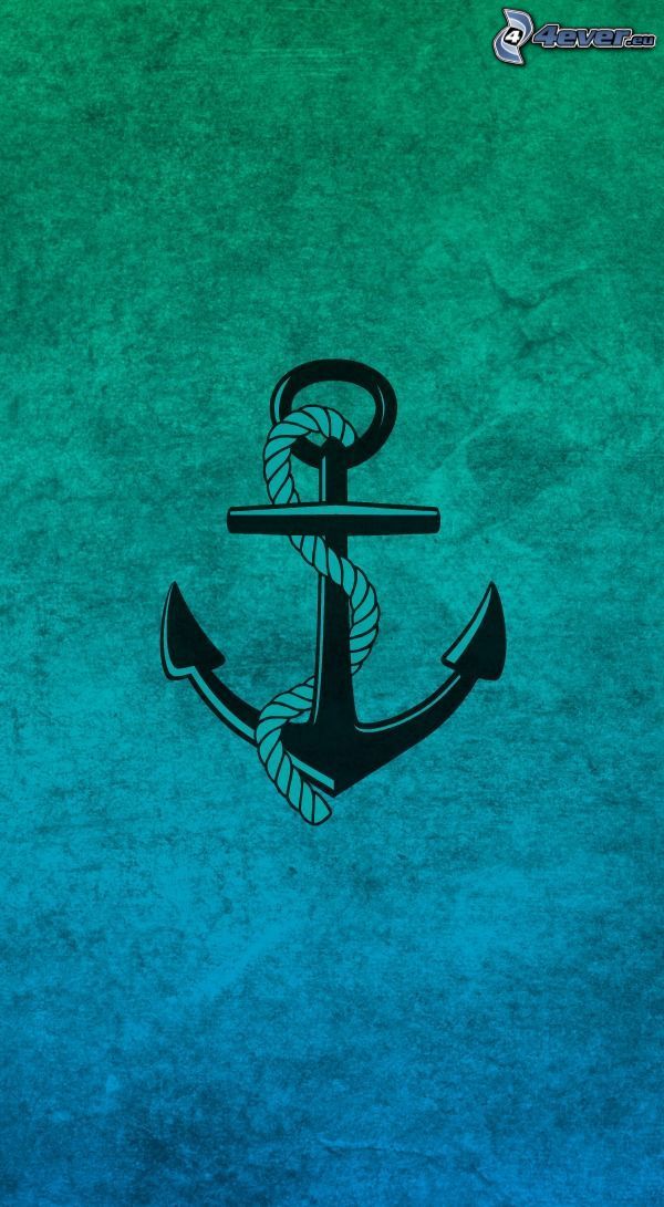 anchor, blue background