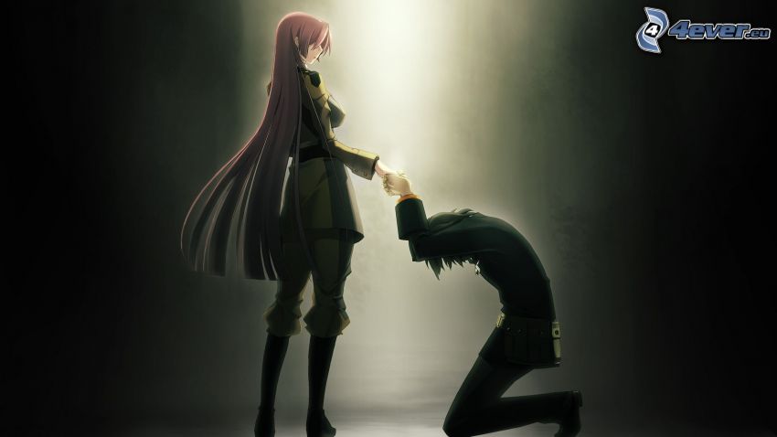 anime couple, proposing