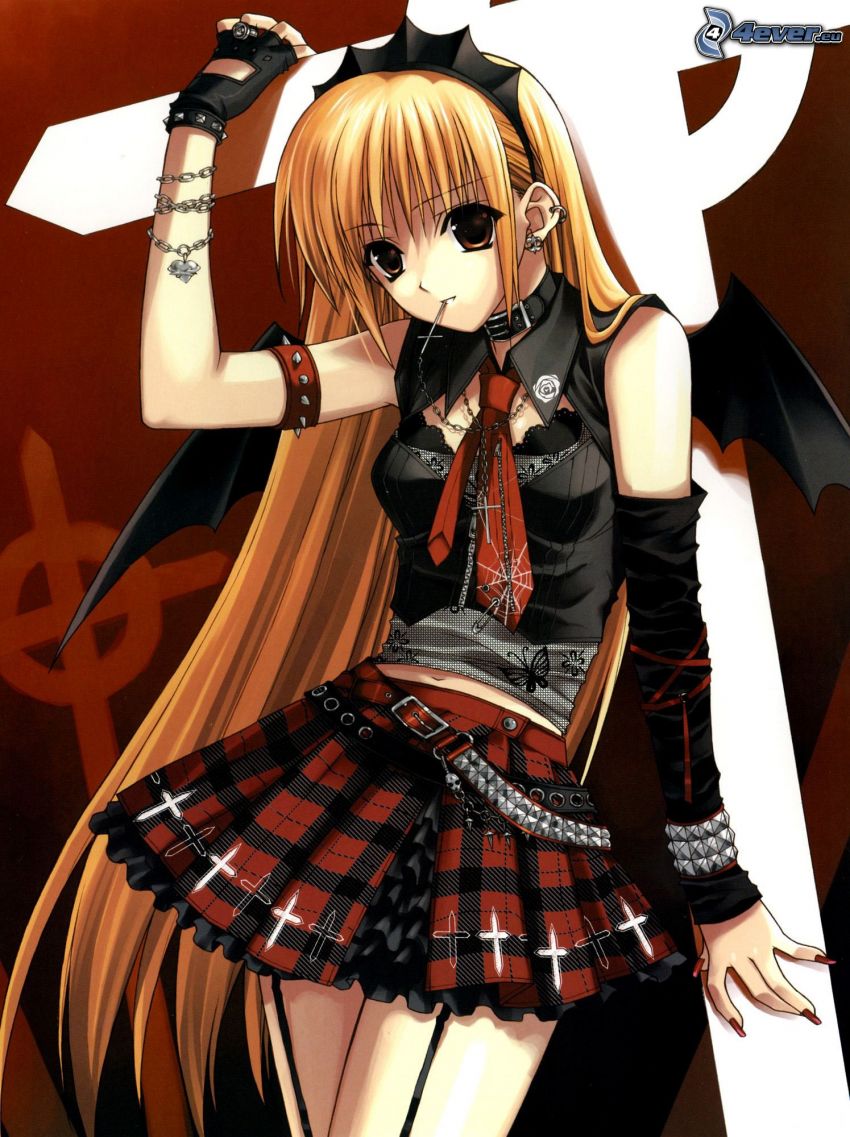 anime girl, gothic, punk
