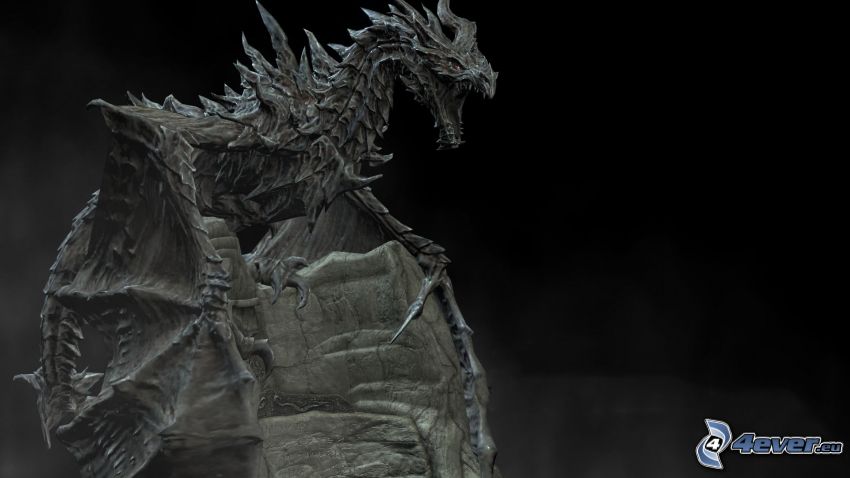 dragon, statue