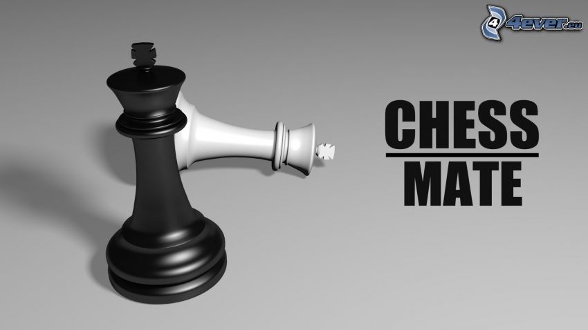 chess pieces, text