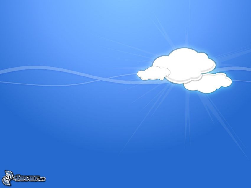 clouds, blue background
