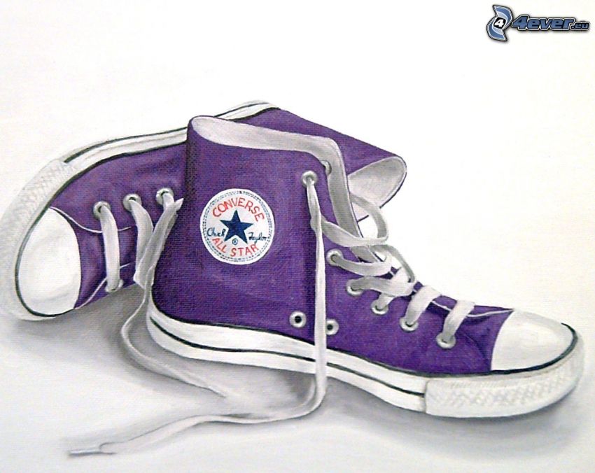 Converse, purple sneakers