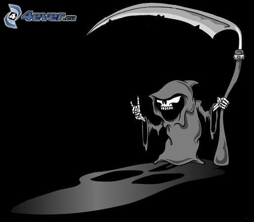 Grim Reaper, skull, skeleton, death, scythe