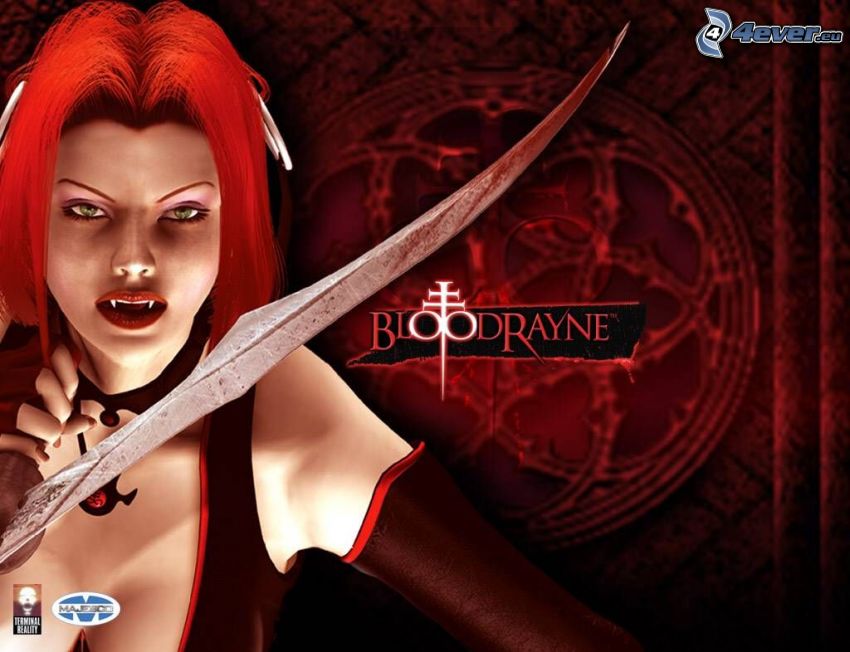 BloodRayne, redhead, vampire, sword