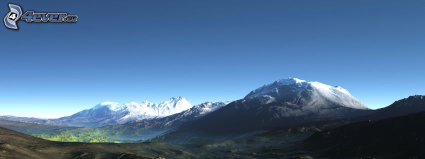 digital landscape, mountains
