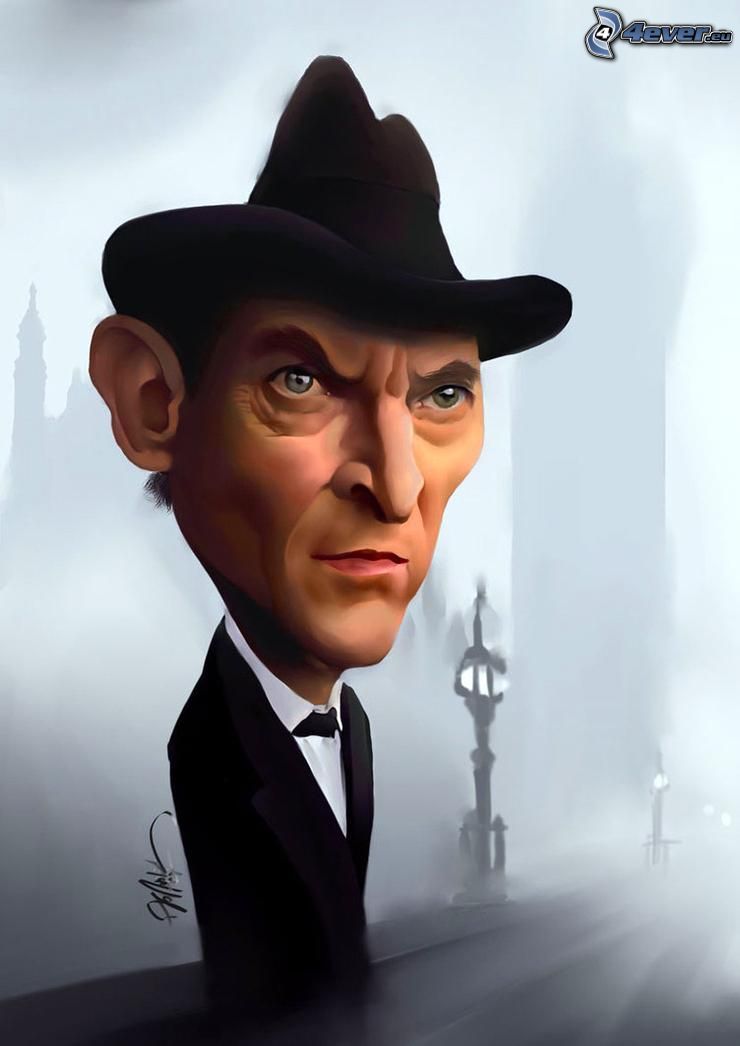 Jeremy Brett - Sherlock Holmes, caricature