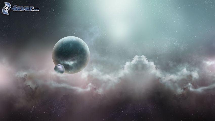 planets, clouds