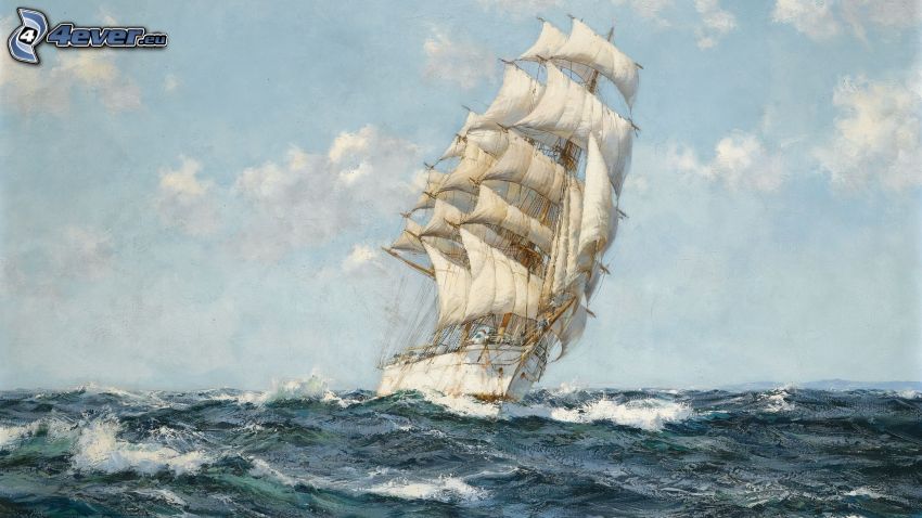 sailing boat, sea