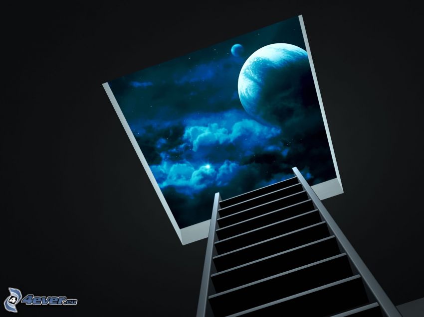 universe, window, ladder