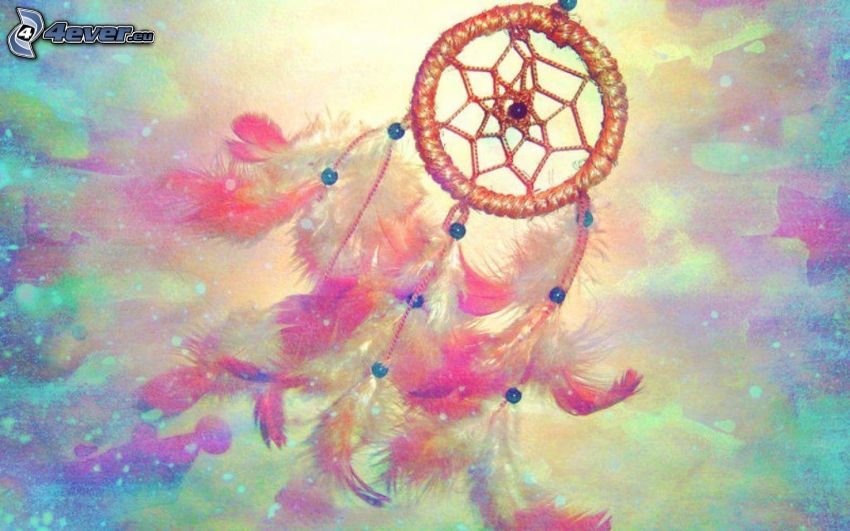 dream catcher, colorful background
