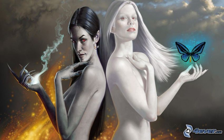 good and evil, women
