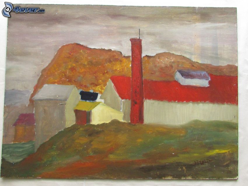 house, painting