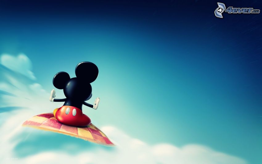Mickey Mouse, magic carpet