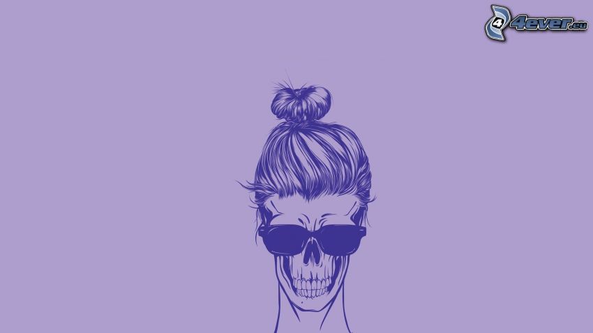 skull, girl