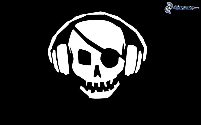 skull, headphones
