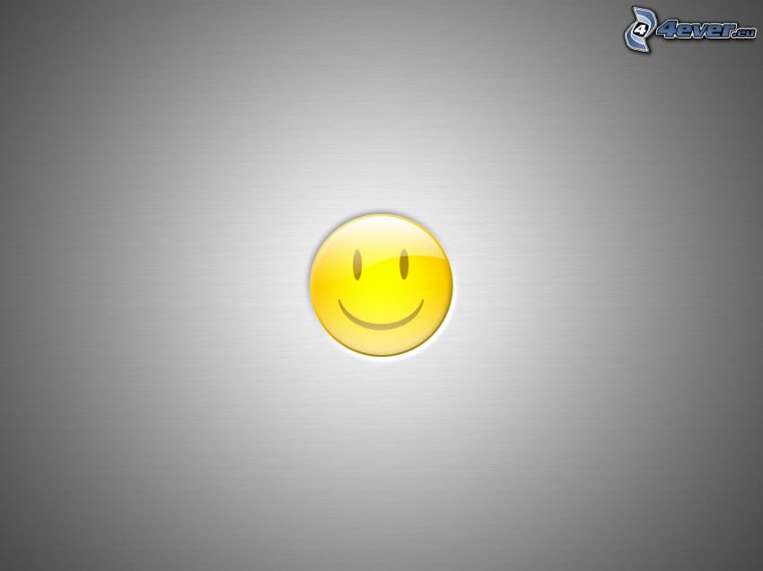 smiley, gray background