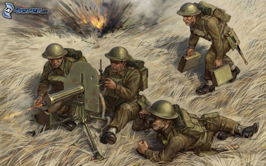 soldiers, explosion