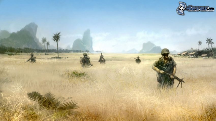 soldiers, field