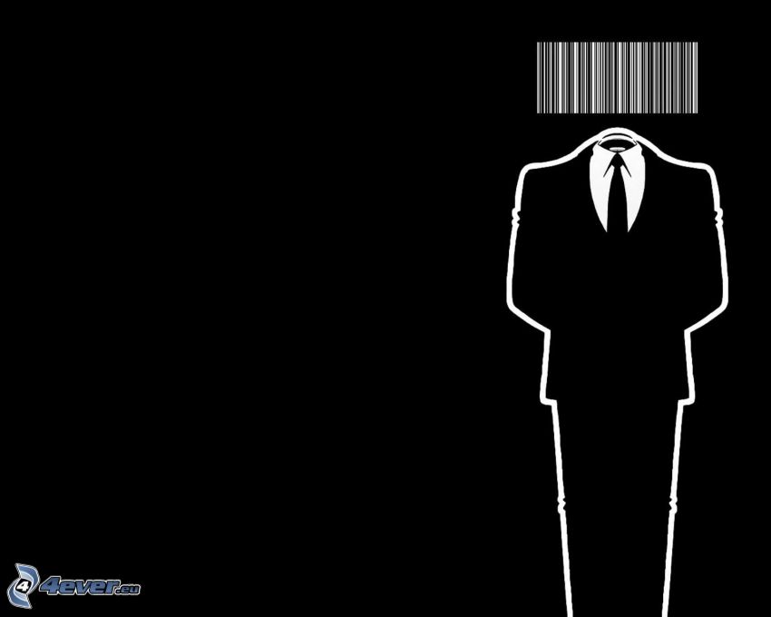 suit, barcode