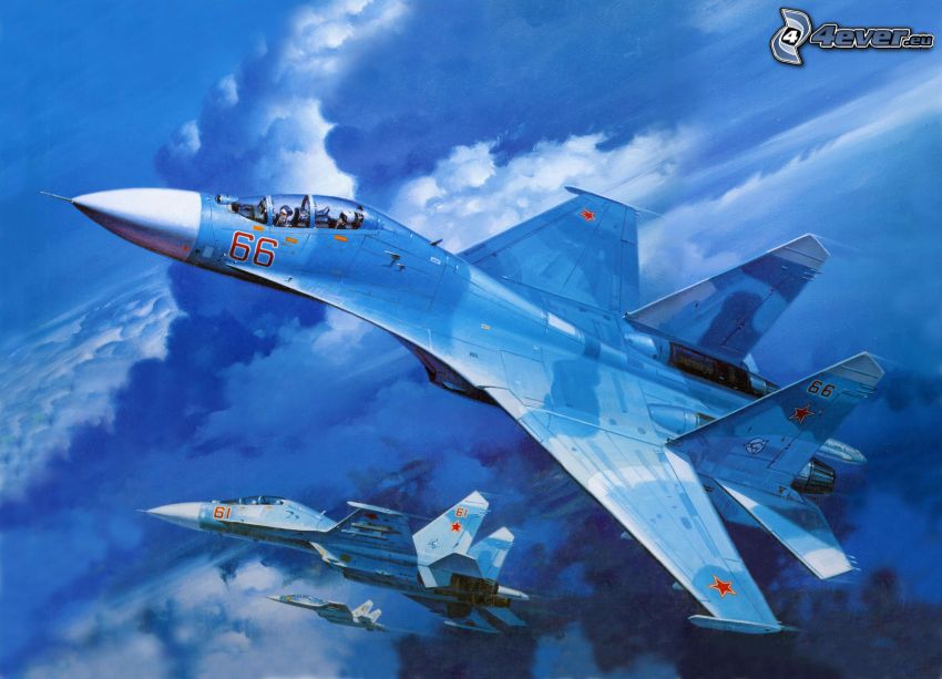 Sukhoi Su-27, clouds