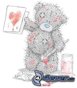 teddy bear, love, heart