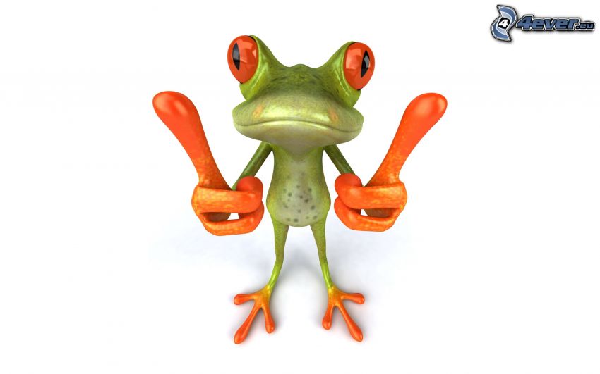 tree-frog, thumbs up
