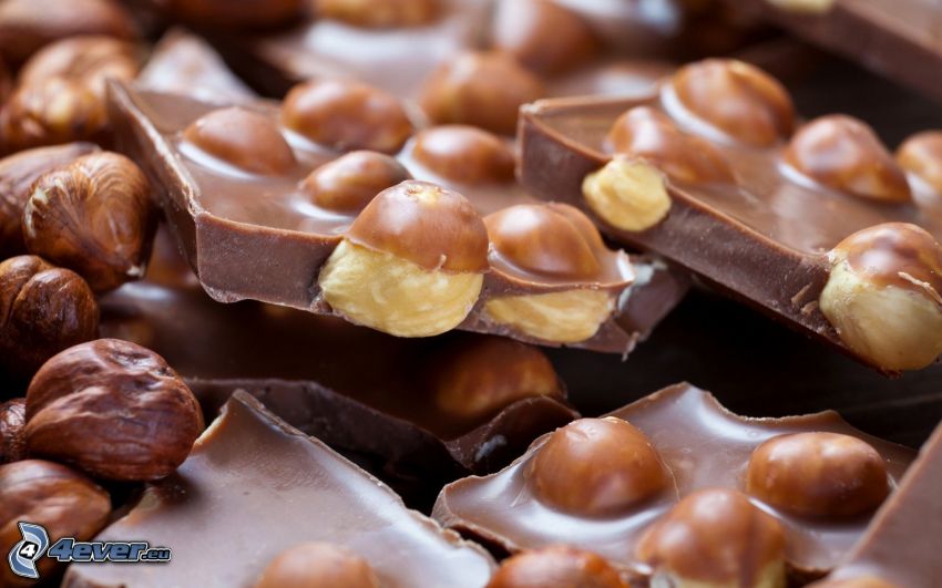 chocolate, hazelnuts