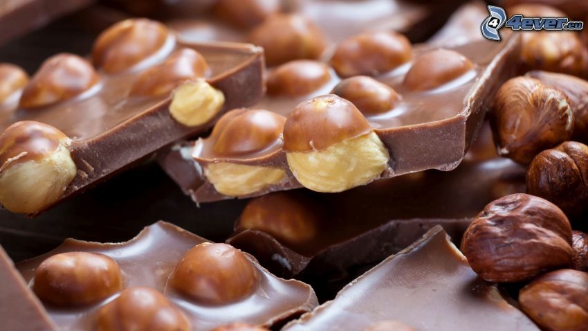 chocolate, hazelnuts