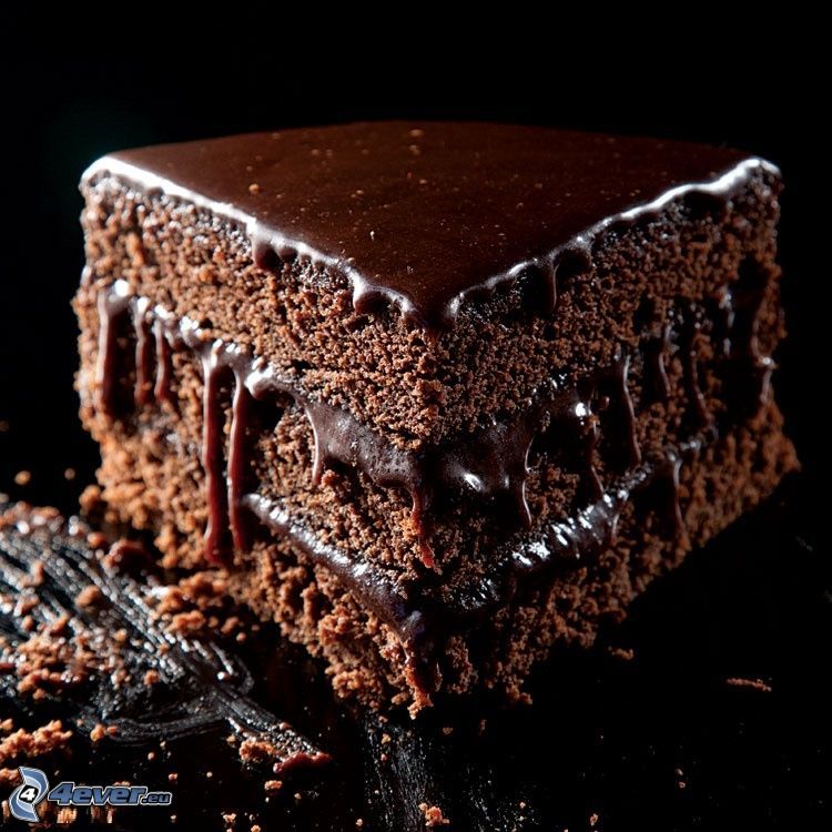 chocolate cake, piece of cake