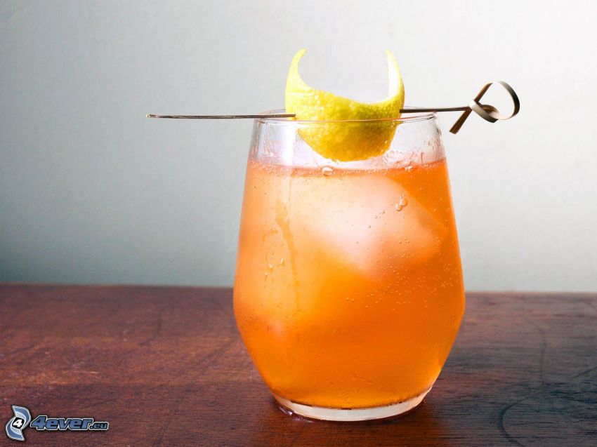 cocktail, lemon
