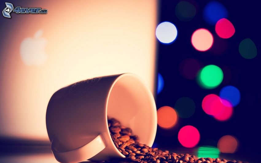 cup, coffee, colored rings