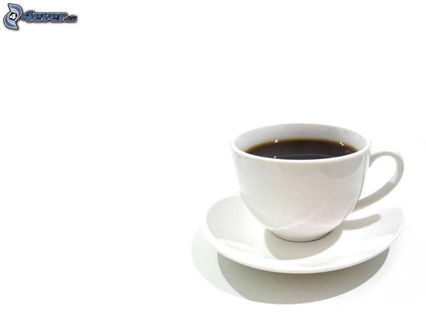 cup of coffee, white background
