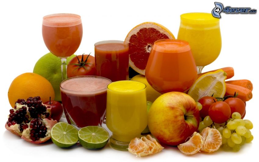 fruit, drinks