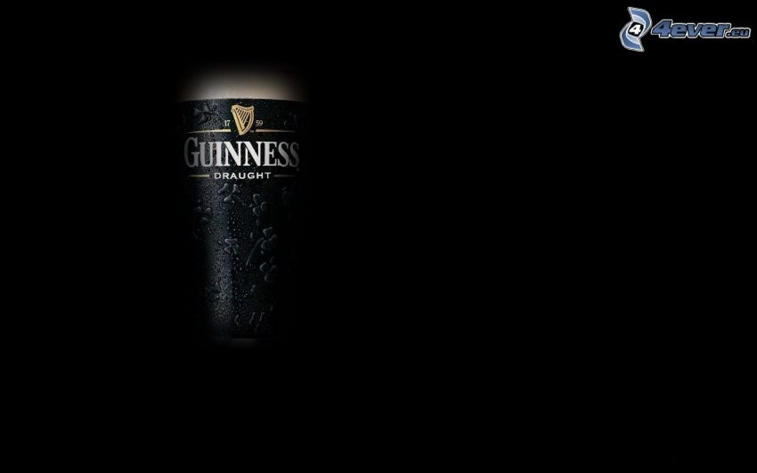 Guinness, black cold beer