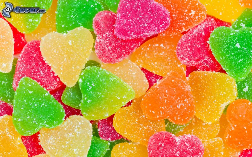gummy candy, hearts