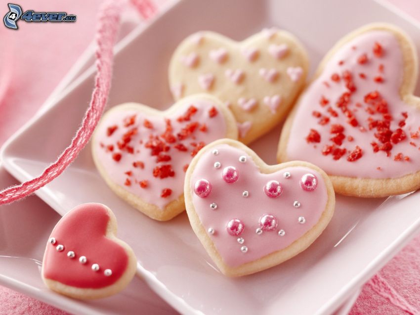 hearts, cookies