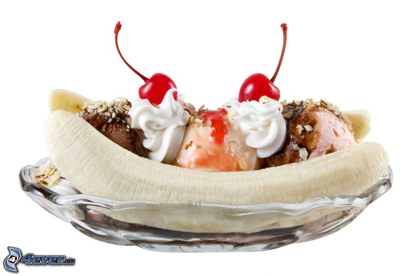 ice cream with fruit