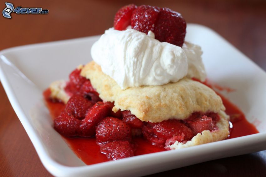 pie, strawberries