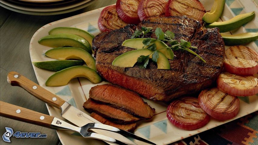 steak, grilled meat