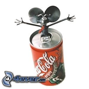 can, Coca Cola, mouse