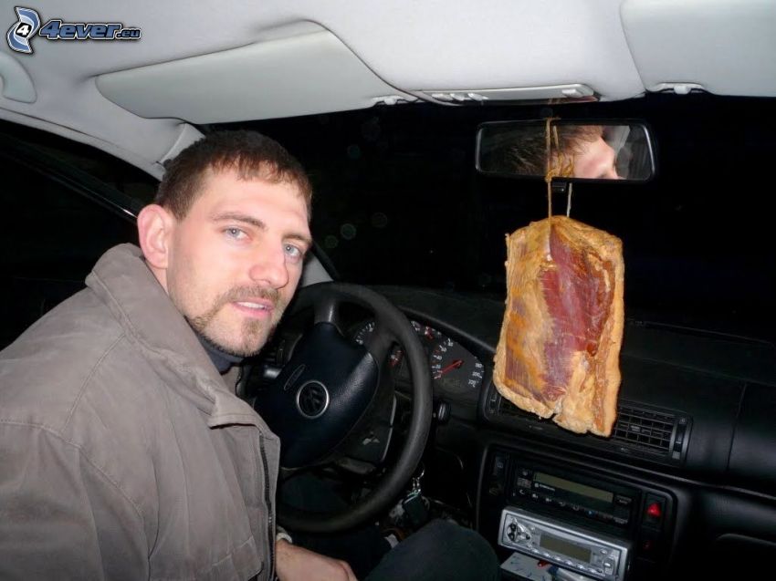 scent, bacon, car