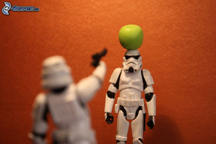 Stormtrooper, Star Wars, apple, parody
