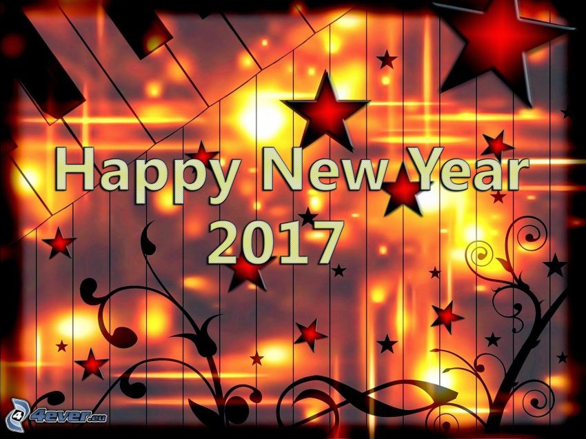 2017, happy new year, stars