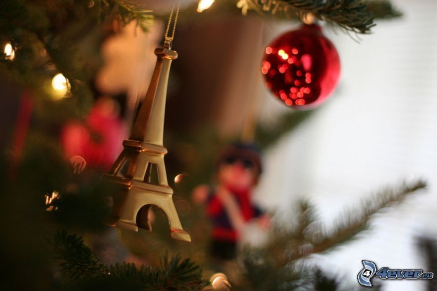 christmas tree, Eiffel Tower